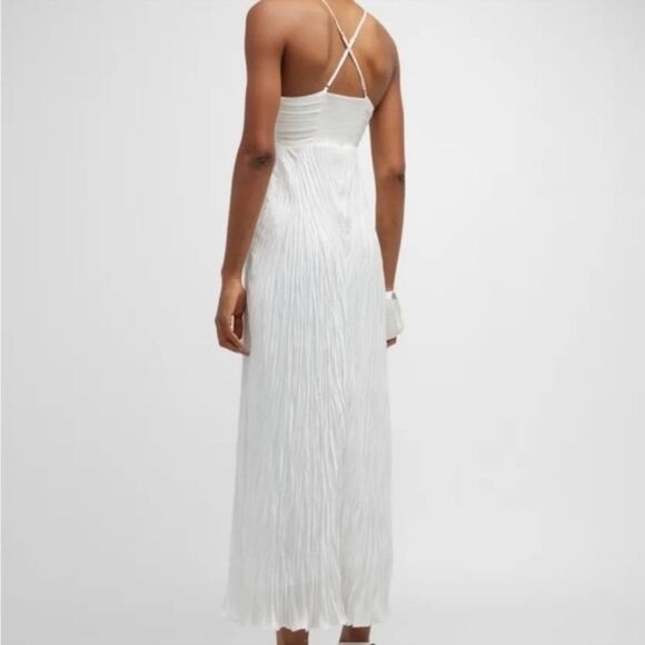 A.L.C. Angelina Pleated Midi-Dress in Off White Size 6 NWOT - Picture 2 of 6